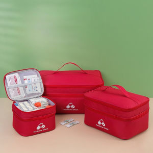 Medical Bag Portable Home Travel Medicine Storage Bag Double-layer Large Capacity First Aid Medicine Box Medicine Storage Bag