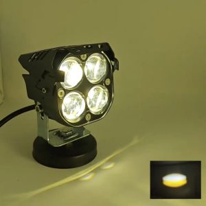 Laser Gun Motorcycle LED Light 150W High/Low Beam 3 Color White Yellow Red 9-85V Mini Driving Light