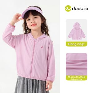 DUDUJIA | Áo Chống Nắng Cho Bé Gái Nhẹ Thoáng Khí Có Hình Cartoon