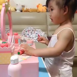 YOULEBI | Wooden Simulated Dressing Table Set Toy