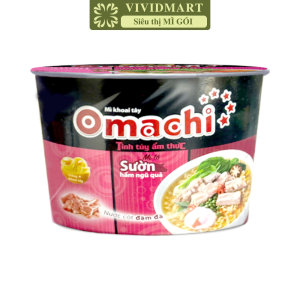 [TÔ LẺ] - MASAN - Mì tô khoai tây Omachi 3 vị: Lẩu Tôm Càng Xốt Bò Hầm Sườn Hầm Ngũ Quả Mì Omachi tô (92-96g/tô)