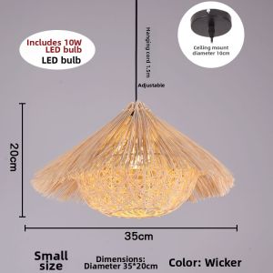 SANGEJIANGREN | Trendy Creative Rattan Nest Pendant Light