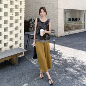 YINLUOYA | New Chinese Style Loose Vest Skirt Set Womens Summer 2025 Fashionable Two-Piece Suite Comfortable Breathable Round Neck Top