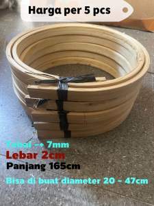 lingkaran roll bambu oven sangkar bulat 5pcs / bambu melingkar di oven bahan kerajinan