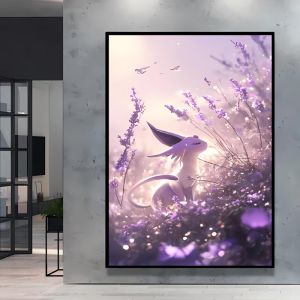 KAYOU | Canvas Painting High Quality Pokemon Mewtwo Espeon Poster Bright and Long Lasting Colors Modern Living Room Decor Gifts Class