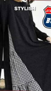 BAJS Midi Dress Kotak Ruffle Korea: Nyaman dan Trendy