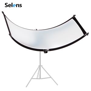 Selens Reflector 60x180cm 23.6x70.9inch U-shaped Curved reflector with light stand and light stand bag reflector board Photo Lighting Accessories