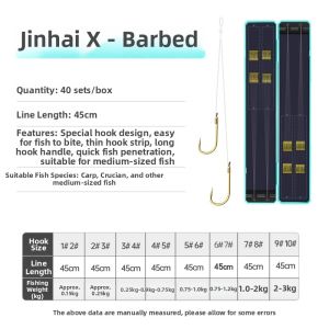 JUQINWANG | Gold Sleeve Double Hook Fishing Hooks Carp