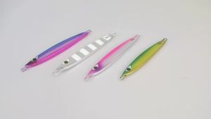 TEASER J114 60g 80g 130g 150g Metal Jig Lure Flat Shape Saltwater Slow Sinking Trolling Lure UV Luminous Fishing Jigging Bait