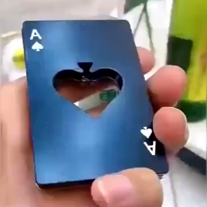 Perfect Life 1Pcs Poker Shaped Bottle Can Opener Stainless Steel Credit Card Size  OpeningTool Gift