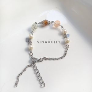 SC Gelang Manik Manik Kristal Rantai Aesthetic | Gelang Wanita Aksesoris Fashion Gaya Korea | Bracelet Beads Gaya Vintage Korea | Gelang Kpop Retro Y2k | Bracelet Beads Charm Coquette Aksesoris Fashion Terkini | Trend Gelang Charm Vintage Bracelet Beads
