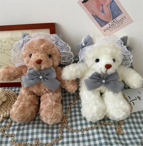 TASNOVAKU - TAS BONEKA BERUANG Slingbag Bahu Selempang Bulu Wanita Remaja Cute Korean Style By TASMINIKU