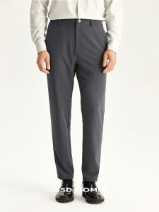 กางเกงขายาวทรงตรงลำลองสำหรับผู้ชาย JSSD HOMME ฤดูใบไม้ผลิและฤดูร้อน Bemberg ไนลอนยืดหยุ่นเล็กน้อย กางเกงขายาวสำหรับใส่ไปทำงาน