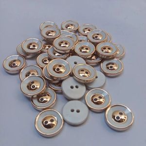100Pcs Kancing Baju Gepeng Kemeja Corak Mata Silver hitam Ukuran 13mm/Motif Baling