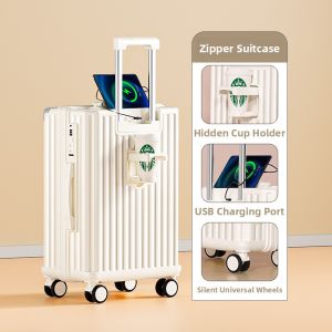 MIMANI | Durable Large Capacity Aluminum Frame Luggage 24 Inch