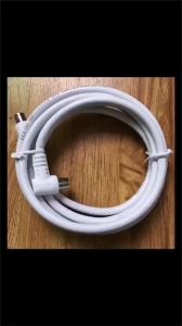 [NC]1Pcs 2M White Metre Right Angle Angled RF TV Aerial Lead Cable Male To Coax Coaxial[NC]