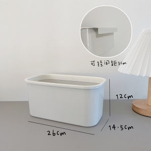 Small Cat Litter Bucket Garbage Can Cat Shovel Storage Basket Wall Hanging Pet Cat Poop Shovel Storage Box Rectangular Plastic Rack