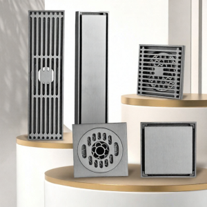 Odor Preventing Floor Drain with Invisible Core
