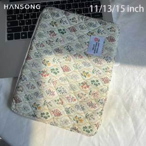 Flower Pattern Cute Laptop Sleeve Bag 11 13 14 15 Inch IPad A16 11th 10th Notebook Tablet Pouch Travel Carrying Bag