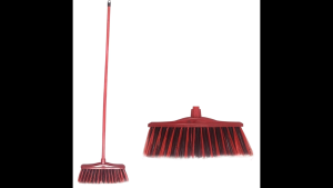 Long & Wooden Handle Plastic Broom Brush