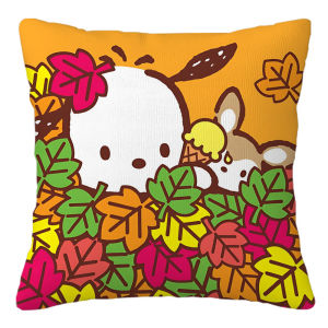 Sanrio | Pochacco Sanrio 45x45cm Trang Trí Gối Nhà Phòng Ngủ Sofa Giường Đệm Polyester Tatting Dệt Kim Bộ Gối
