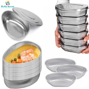 1/3PCS Water Drop Shape Stainless Steel Refrigerator Crisper Steaming Box with Plastic Lid Sealed Food Storage Container