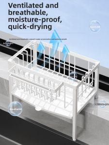 QIMAHUANGZI | Window Shelf Drying Rack for Kitchen