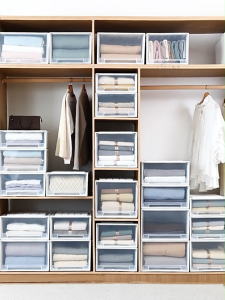 NDD Drawer Type Stackable Storage Drawer Plastic Container Storage Box Cabinet Bin Cabinet