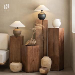 Wabi-sabi Style Root-carved Wooden Side Table