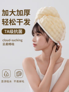 Antibacterial Double Layer Hair Drying Cap for Women Super Absorbent Quick Dry New 2025 No Blow Drying Needed Towel Bath Cap