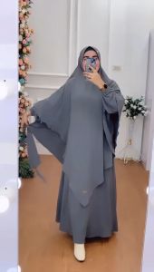 Gamis Daily LIANI Bahan Crinkle Airflow By AjezasCollection