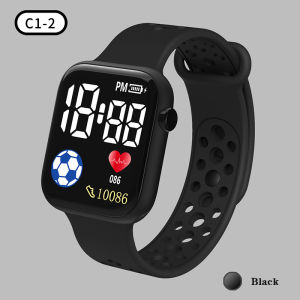 Sports Digital Watch For Kids Boys and Girls Silicone Strap LED Display Sports Watches Cartoon Fashion Childrens Watch