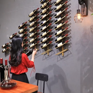 Creative Wall Wine Rack: Create a personalized wine display space making the presentation of fine
