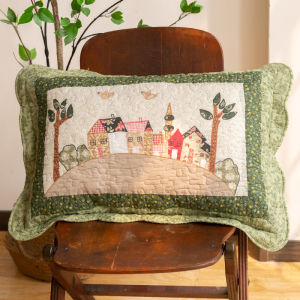 ผ้าฝ้ายหนา 40x60 ผ้าฝ้ายเนื้อนุ่ม ผ้าฝ้ายลายบ้านเล็ก เหมาะกับการใช้งานในบ้าน ใหม่ สัมผัสที่นุ่มสบาย สดชื่น