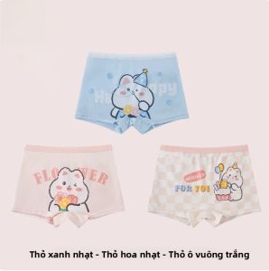MiiOW | Quần lót cotton nguyên chất kháng khuẩn cho bé gái Quần lót cotton thoải mái thoáng khí mùa hè cho bé gái từ 5-13 tuổi