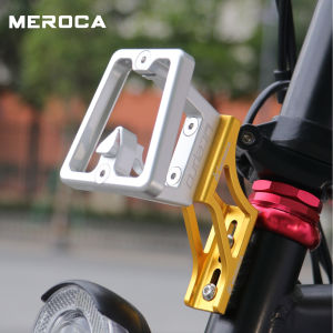 MEROCA Hợp Kim Nhôm Xe Đạp Gấp Túi Trước Có Đế Lớn Lên Cho Dahon Brompton Xe Đạp Đầu Ống Tàu Sân Bay Gắn Adapter Raiser
