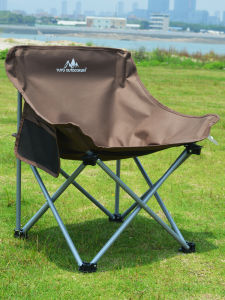 Ghế Gấp Di Động Ngoài Trời Ghế Mặt Trăng Nhẹ Cắm Trại Thịt Nướng Hố Lửa Ghế Dã Ngoại Câu Cá Ghế Phong Cách Tối Giản Chất Liệu Thép