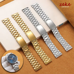 Silver Gold Stainless Steel Watch Band 12mm 14mm 18mm 20mm Metal Bracelet Folding Buckle Universal Watch Strap for Men and Women