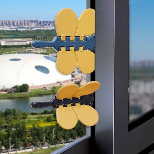 ตัวล็อกประตูตู้ป้องกันขโมยรูปผีเสื้อการ์ตูนสำหรับเด็กล็อกหน้าต่างเลื่อน