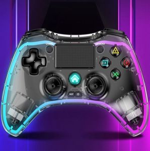 P05 RGB Gamepad Joystick Transparent Case Controller Type-C Interface for PS 3 PS 4 Android /IOS Switch and PC