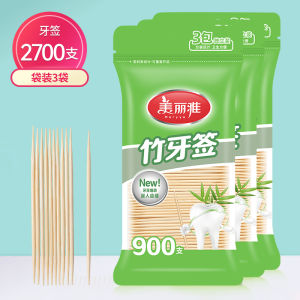 ไม้ชุบOak Tree ไม้จิ้มฟันแบบใช้แล้วทิ้ง บรรจุภัณฑ์แยกส่วน ไม้จิ้มฟันแบบมีหัวคู่ ทำความสะอาดร่องฟัน 900 แท่ง บรรจุภัณฑ์ขนาดใหญ่