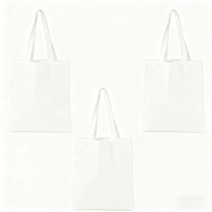 3-Pack Sublimation Blank Tote Bags for DIY Crafts Iron-On Transfer Heat Press Reusable Shopping Bags for Tie-Dye Projects