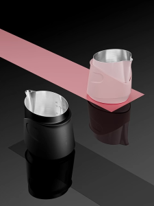 MHW-3BOMBER GT Handleless Milk Pitcher Silver Spot 400ml Latte Art Jug Stainless Steel Frothing Cup