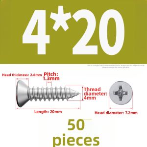 POWER&STRONG | Stainless Steel Flat Head Self-Tapping Screws