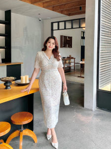 GLEC | Embroidered Lace Large Size Dress