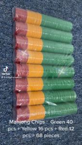 Colour Chips Mahjong Chips Three 3 Color Chips Poker Chips Bargaining Chip Rummy Lami Cinami Game 麻将3色筹码 Ready Stock