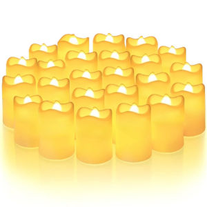 24/48Pcs Flameless LED Candle Lights Battery Powered Creative Wishing Tea Lamp Warm White Halloween Wedding Christmas Decoration