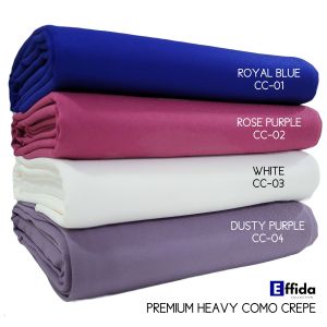 Kain Pasang Premium Heavy Como Crepe Bidang 60