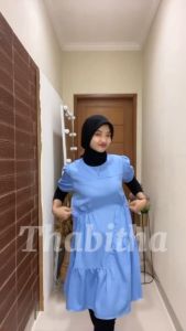 { THABITHA } HN / midi drees aneta / outfit cewek aesthetic / dress / dress kondangan wanita / baju dres wanita terbaru / dress pesta gaun elegant / baju pesta / dress korea style remaja / gaun kondangan elegan / { free ongkir + cod }