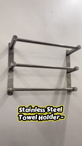 Rtong 3-Layer Stainless Steel Bathroom Shelf Bathroom Organizer Towel Rack Wall Mounted Organizer Shelf Rack With Hooks
